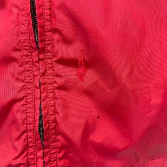 Nike Embroidered Swoosh Windbreaker Jacket Vintage 90s Red Black Tag Size L - Picture 5 of 5